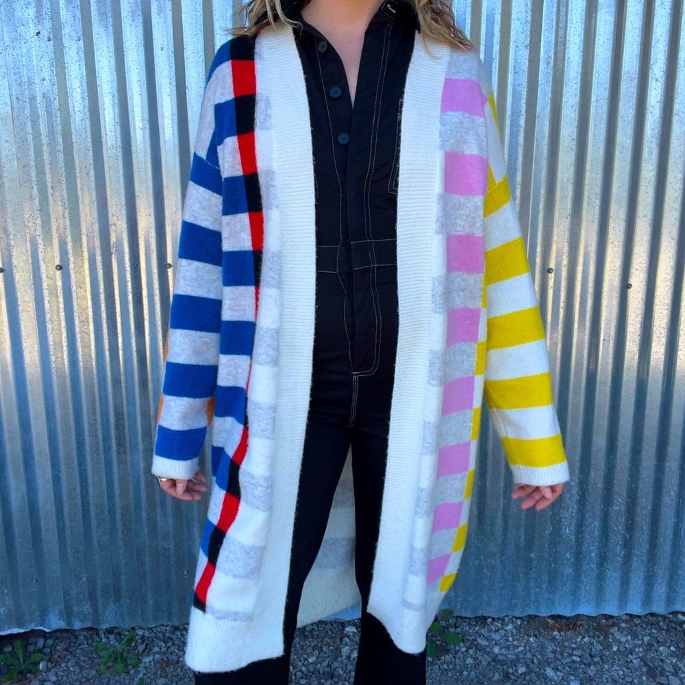 LEGO Women's Color Block Stripe Cardigan